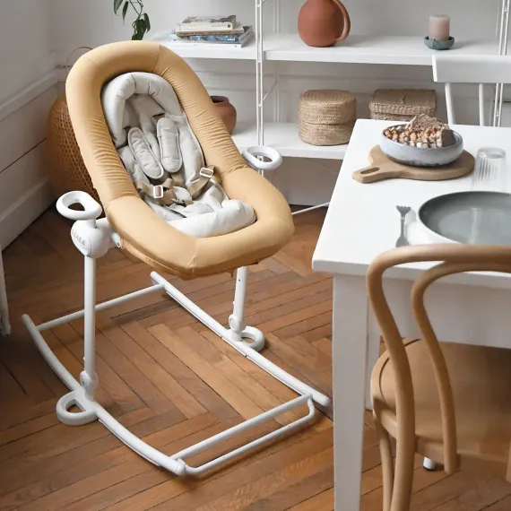 Шезлонг детский Beaba Up&amp;Down Baby Bouncer Plus Ochre