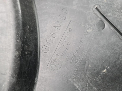 Пыльник бампера правый BMW X6 G06 (19-23) M-paket