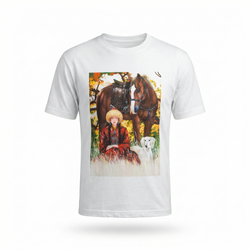 Футболка Qazaq Soul Қүсни-Қорлан с шелковой вышивкой