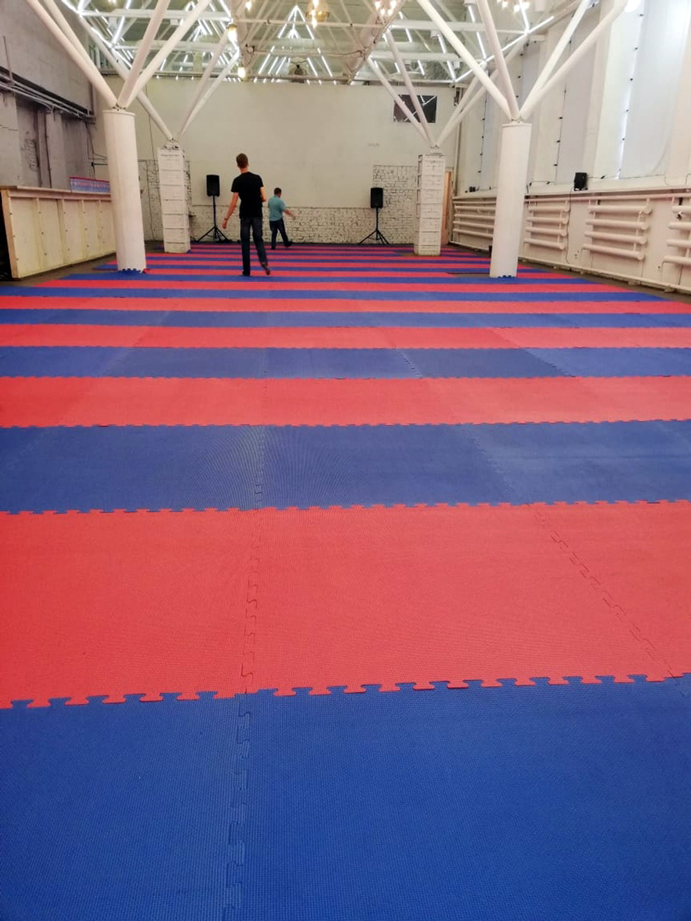 Будо-мат (татами) BABYPUZZ (1 плита 100x100x2,5см, 1кв.м./уп) "Сине-красный"