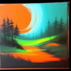 Краска AcidColors FLUORESCENT NEON акриловая Флуоресцентная художественная, желто оранжевая