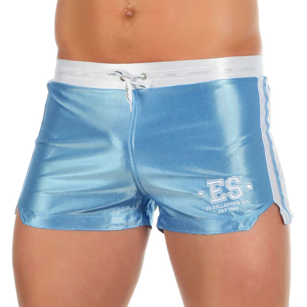 Мужские спортивные шорты голубые ES Collection SHORTS BLUE WHITE