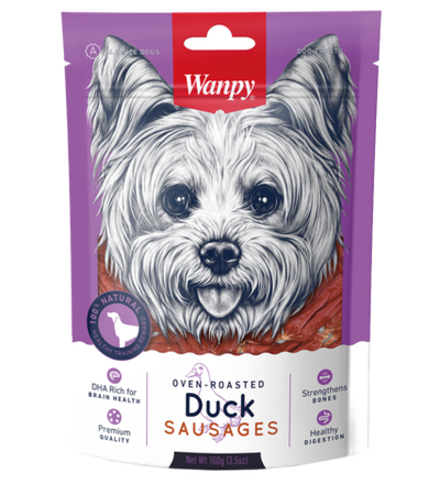 Wanpy Dog Лакомство для собак Утиные сосиски, 100гр.