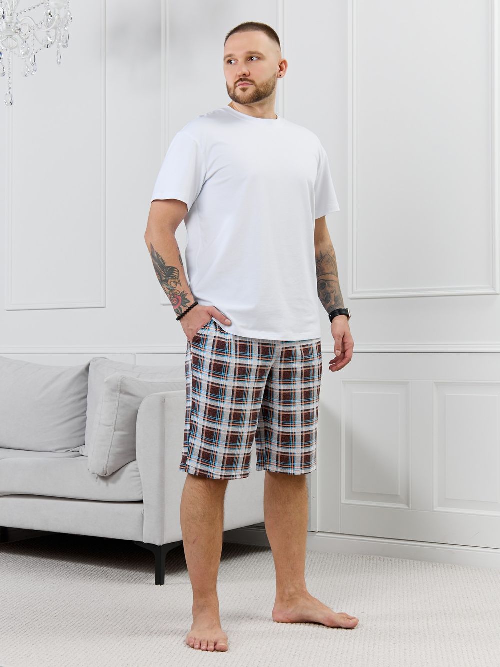 Шорты мужские Тор-2.1 Виотекс КЛЕТКА РАЗНОЦВЕТНАЯ