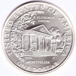 1 доллар 1999 (P) (Долли Мэдисон. Дом Монпелье) UNC серебро
