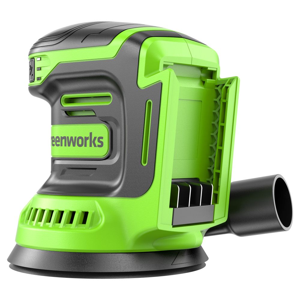 Эксцентриковая шлифмашина акк. Greenworks OS325, 24V, 125 мм, 5000-8000-11000 об/мин, амплитуда 2.4 мм, без АКБ и ЗУ (3100907)