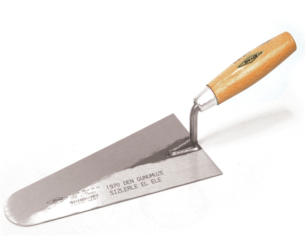 Мастерок штукатурный с деревянной ручкой 24 см Kitan 604