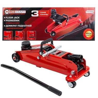 Домкрат подкатной гидравлический 3т (h min 140мм, h max 380мм) FORCEKRAFT FK-TH23003 MST