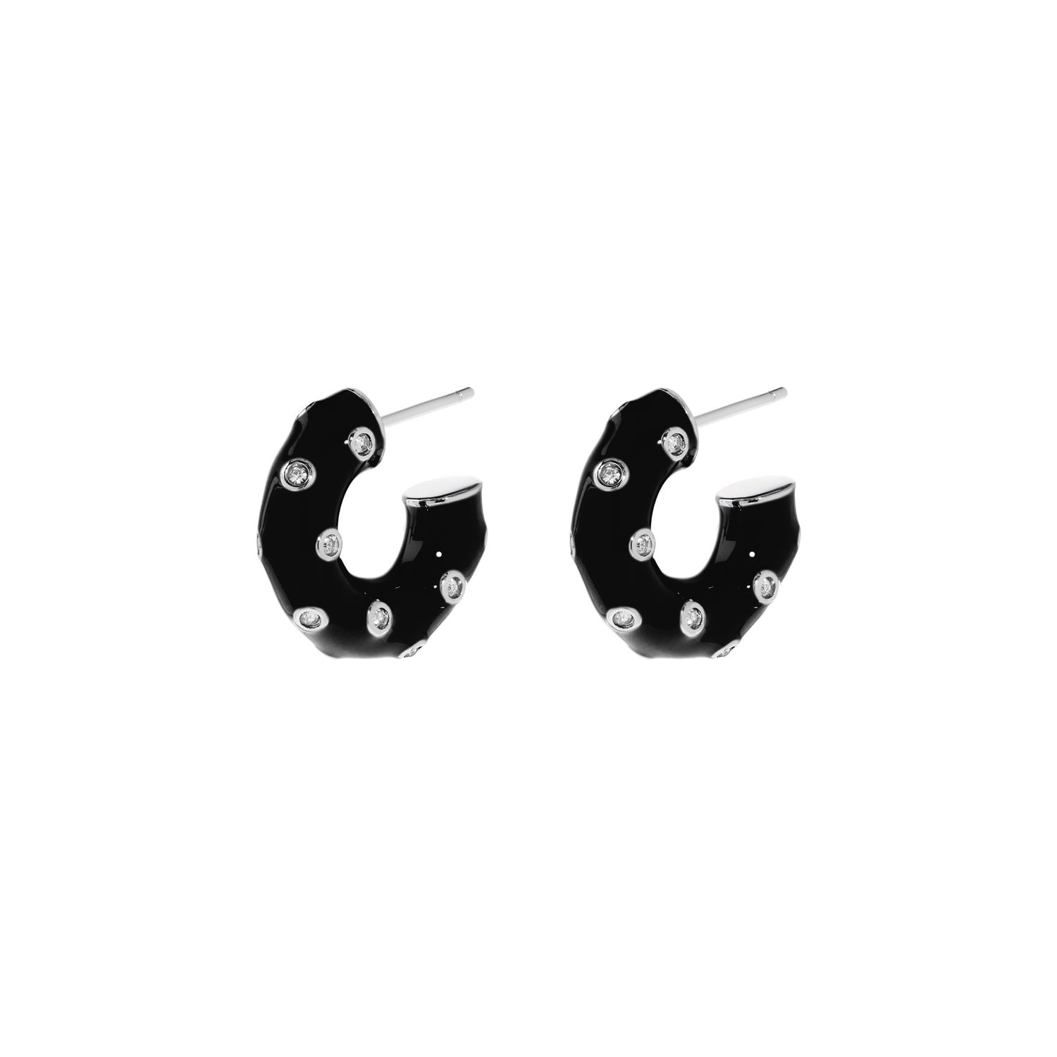 Серьги Dainty Donut Earrings – Black