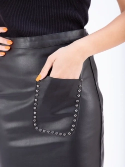 Юбка женская кожаная, юбка из экокожи