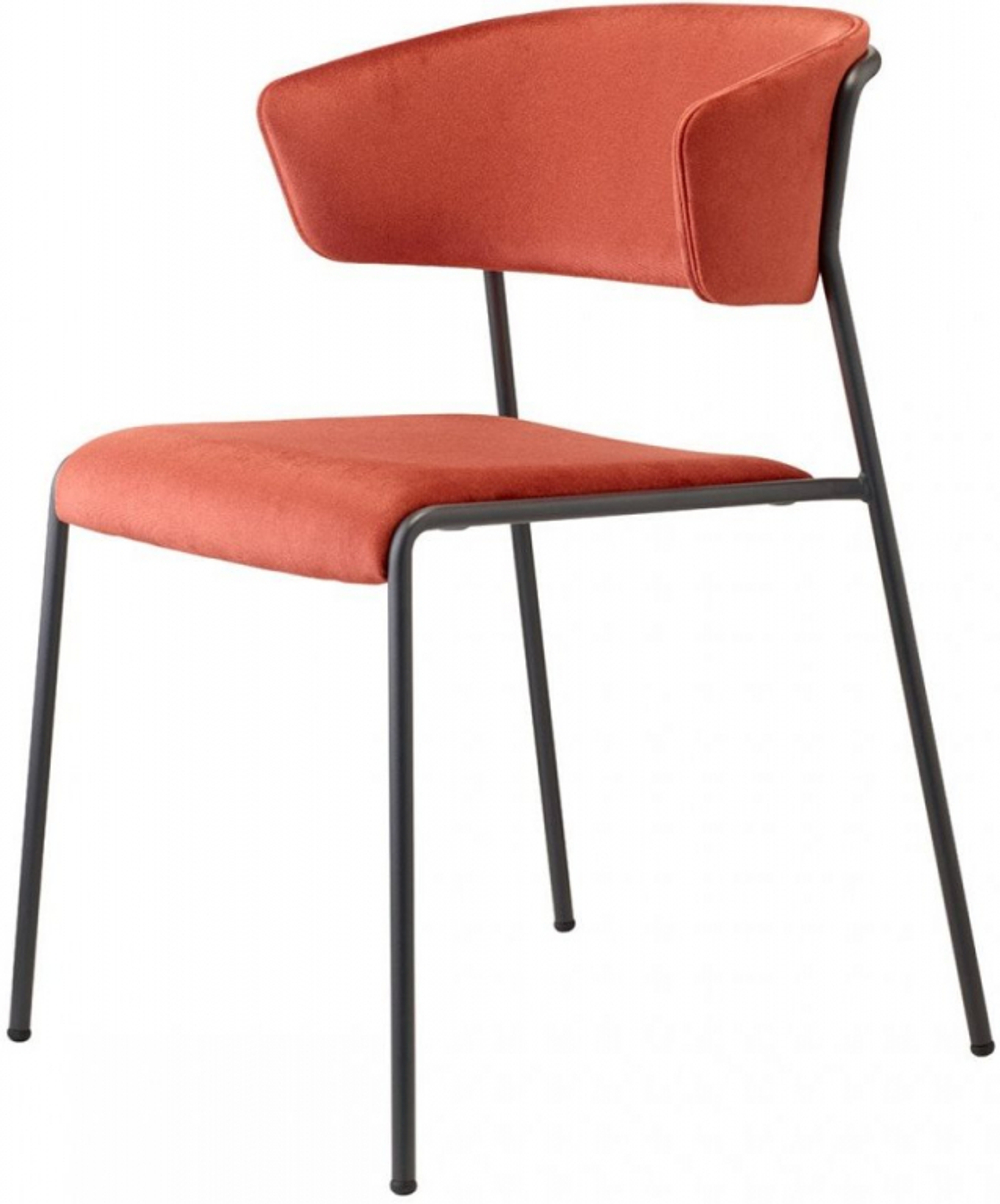 Кресло с обивкой Scab Design Lisa, антрацит, красный