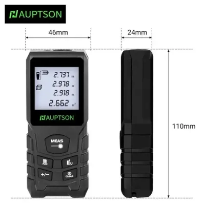 Лазерный дальномер, 100 м, 1.5 мм, батарея*2