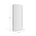 Черное металлическое зеркало Marco 80 x 180 см