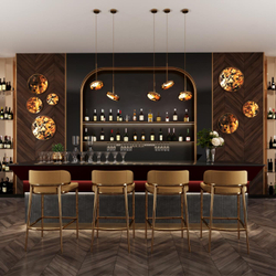 5079/24L L-VISION ODL24 209 зол./серо-беж./металл/натур.камень/акрил Настенный светильник с переключ.цветов.темпер. LED 24W 3000К/4000K/6000K BERGI