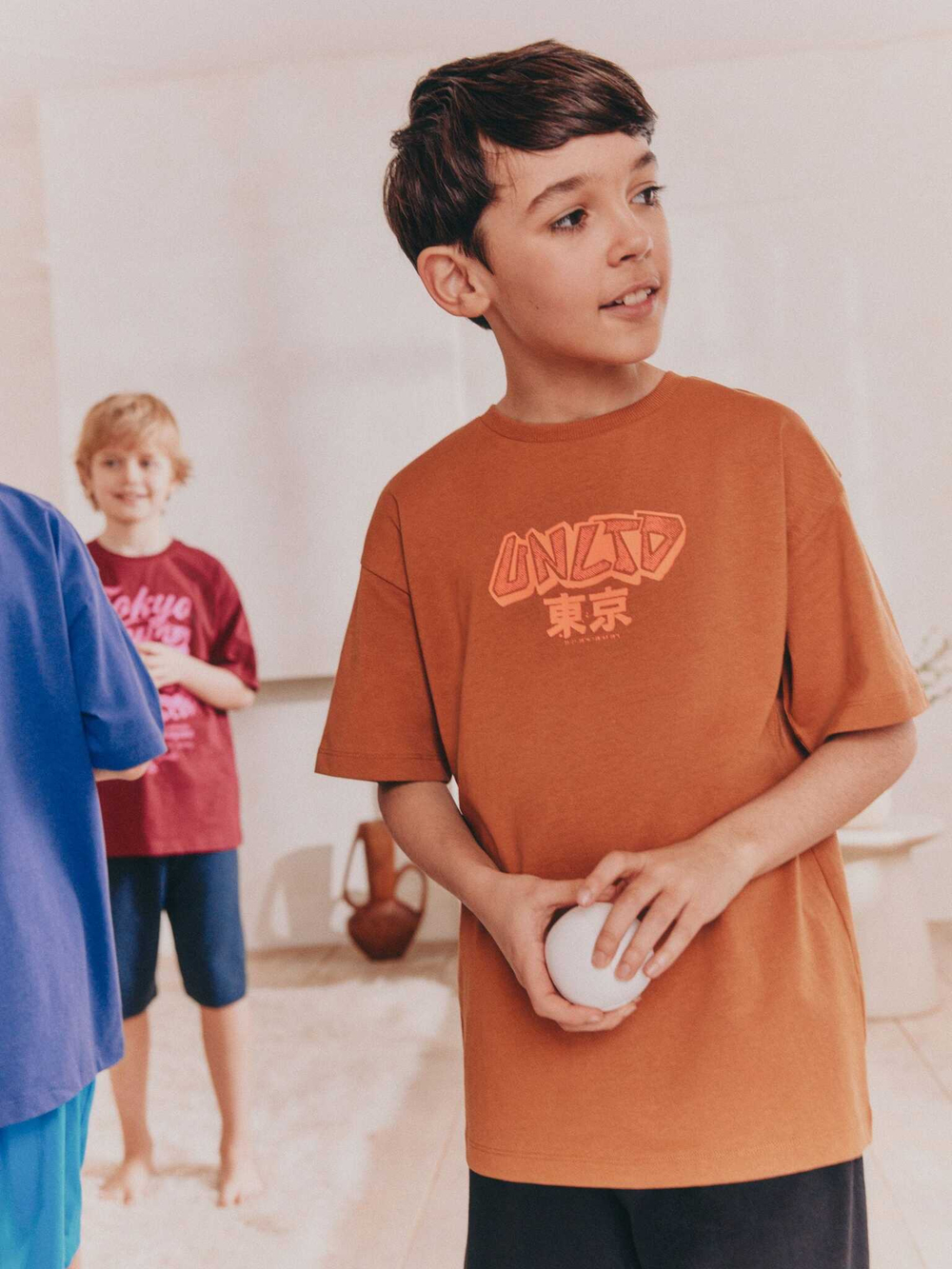 Пижама для мальчика Next AM2-789, 3 шт., Синий, Оранжевый, Красный