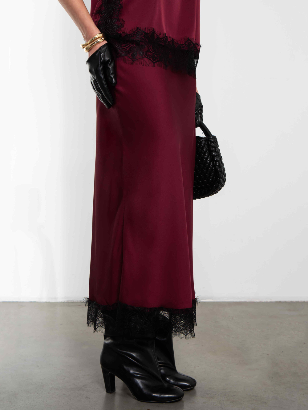 Юбка Шантилье (бордовый)