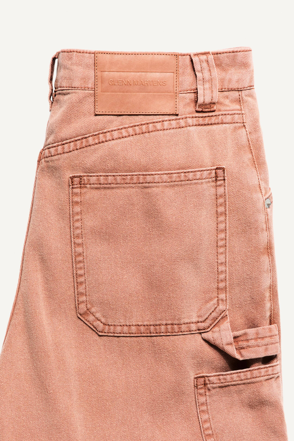 H&M - Glenn Martens Брюки oversize из выцветшего хлопкового твила, розовый