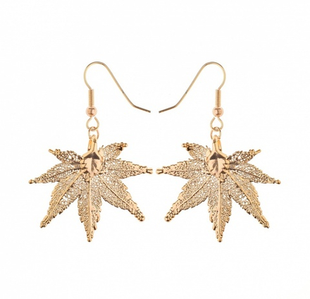 Серьги листья Ester Bijoux Японский Клён LF55C-RG BR