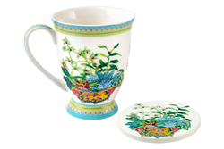 Кружка с подставкой 300мл Maxwell&Williams Орхидея