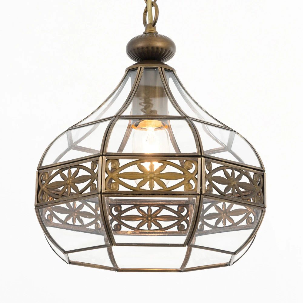 Citilux Гера-2 CL444210 Подвесной светильник витражный Бронза