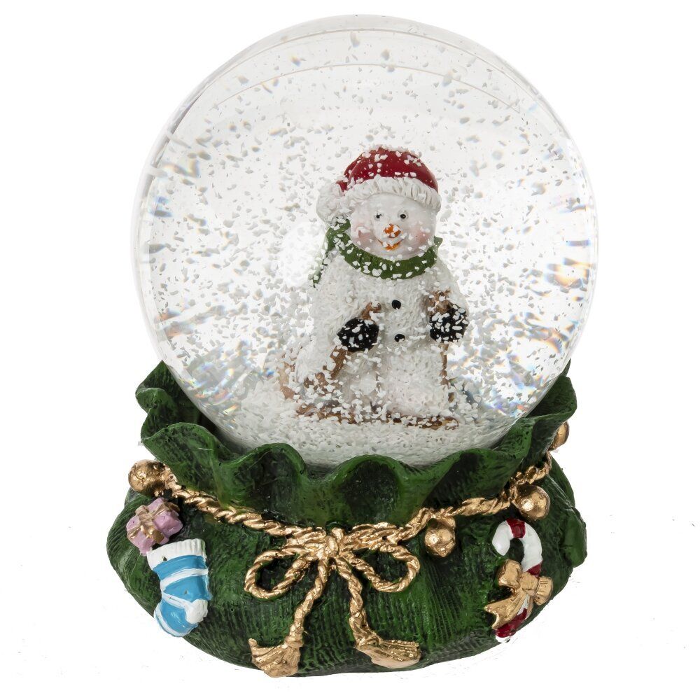GAEM Фигурка декоративная "Снеговик" в стекл шаре, L6 W6 H8,5 см, 2в.
