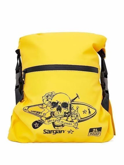 Гермосумка поясная Sargan Скелетон-Кенга+SUP желтый