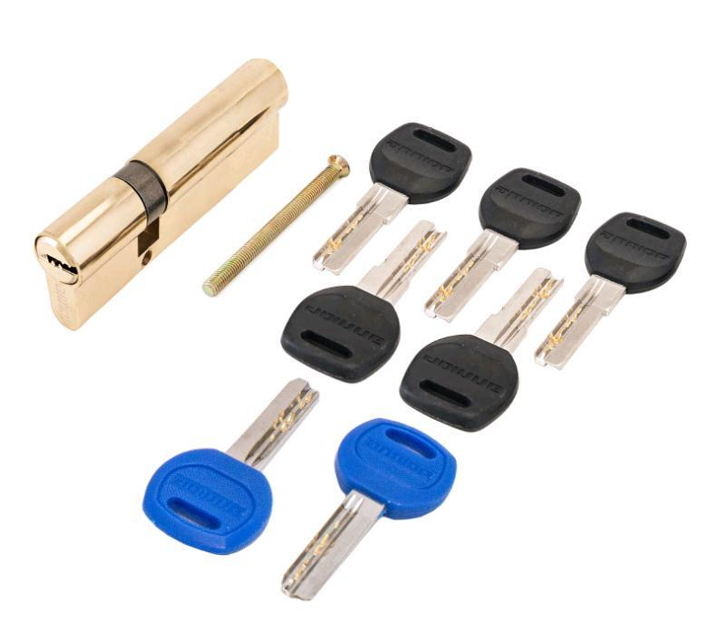 Механизм цилиндровый АЛЛЮР DL-01 90 (30х10х50) BP д/КИТАЙ. дв. (перекод.5+2) перфокл./кл. /1290