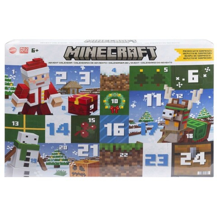 Mattel - Адвент-календарь Minecraft на 2024 год HXM86 / артикул   HXM86  / GTIN 194735234516