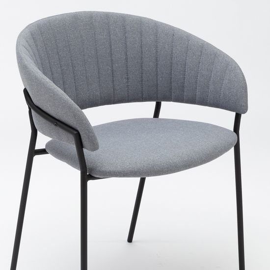 Стул Portman серый с черными ножками