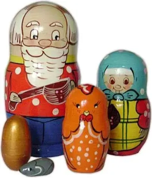 Матрешка Курочка Ряба 5 персонажей