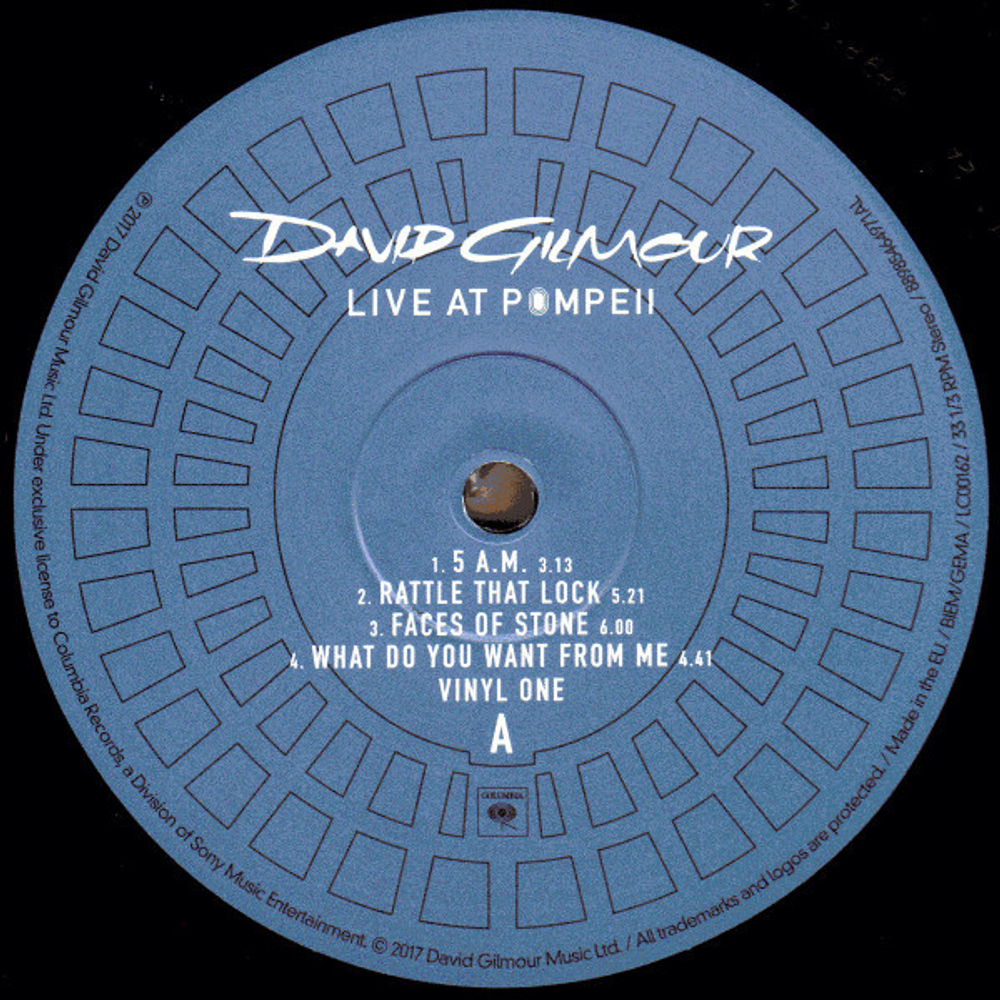 David Gilmour / Live At Pompeii (4LP)