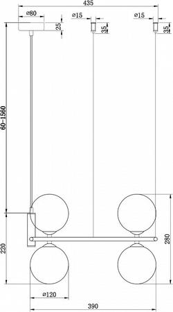 Подвесной светильник Maytoni Ring MOD013PL-04BS