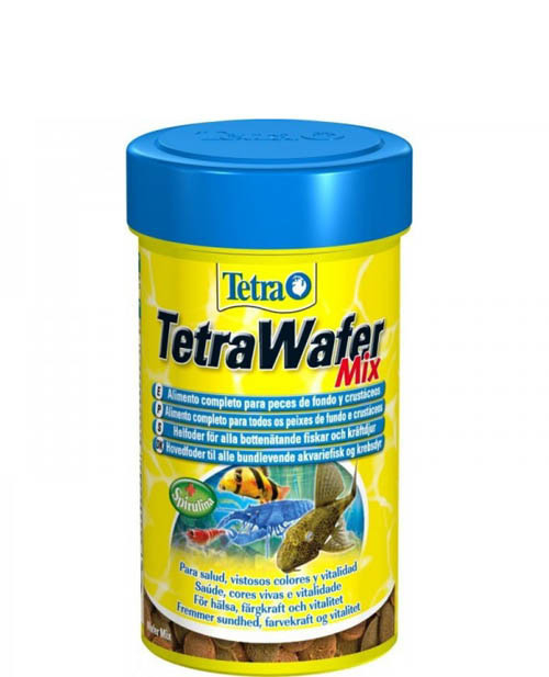 Корм для рыб TetraWaferMix, корм-чипсы для всех донных рыб, 100 мл