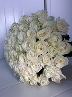 Букет из 51 белой розы 60 см