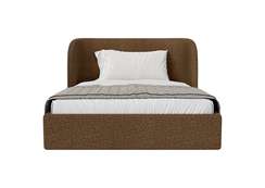 Кровать двуспальная Classic 140 см (коричневый, рогожка)