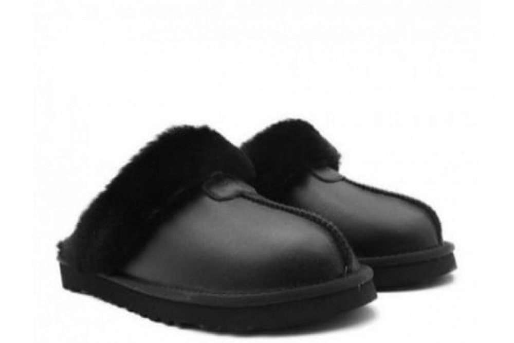 UGG Mens Slippers Scufette Metallic Black