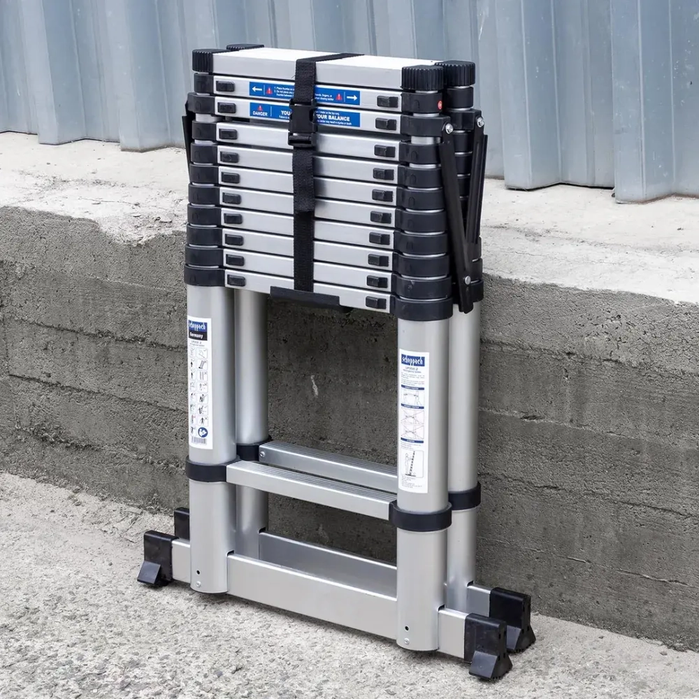 Стремянка телескопическая алюм. бытовая 3.5м (12+12 ступ.) Scheppach Sch-UP350-2