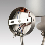 8283/1W CLASSI никель/белый, металл/керамика/текстиль Бра Е14 1*40W 220V KENTUKI