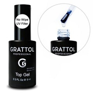 GRATTOL No Wipe Top Gel Топ для гель-лака без липкого слоя, 9 мл