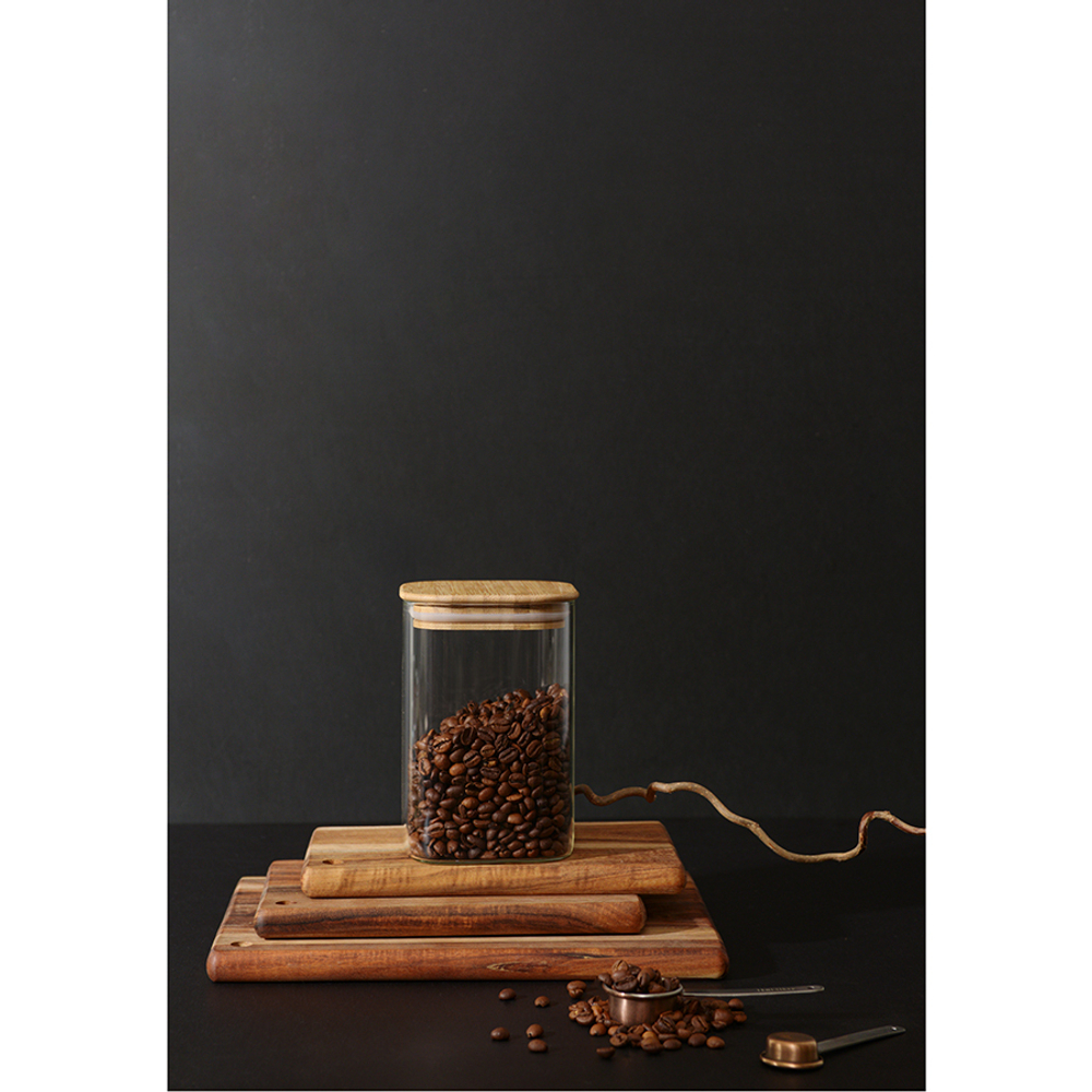 Банка для хранения smart solutions с крышкой из бамбука, 1100 мл