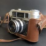 №31 Фотоаппарат "ФЭД-4" с объективом "ФЭД" в оригинальном кофре, металл, стекло, кожа, Харьковский машиностроительный завод им. Дзержинского (ФЭД), СССР, 1961-1979 гг.