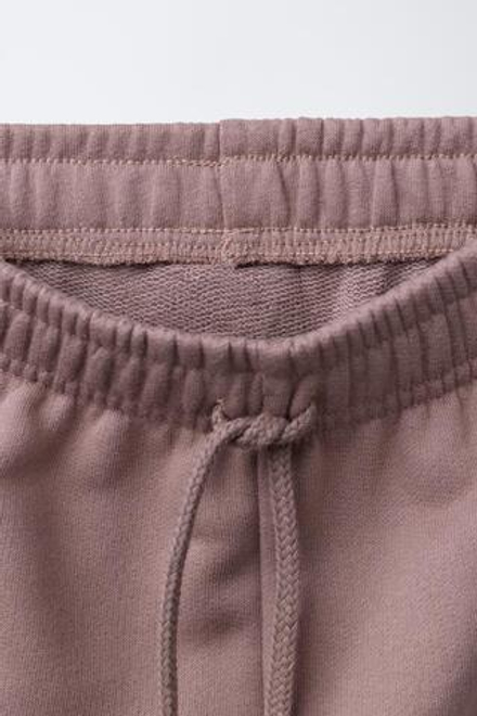 ZARA СПОРТИВНЫЕ БРЮКИ WIDE LEG ИЗ МЯГКОЙ ТКАНИ, ПУДРОВО-РОЗОВЫЙ