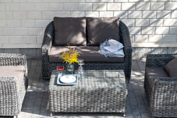 "Кон Панна" лаунж-зона из искусственного ротанга, цвет графит