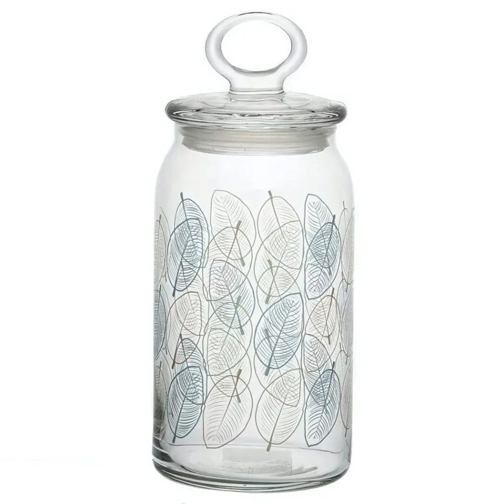 Банка для хранения продуктов 1130мл «LEAVES» (рис.41548) 96761SLBD