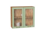 Шкаф верхний с 2-мя остекленными дверцами Ницца