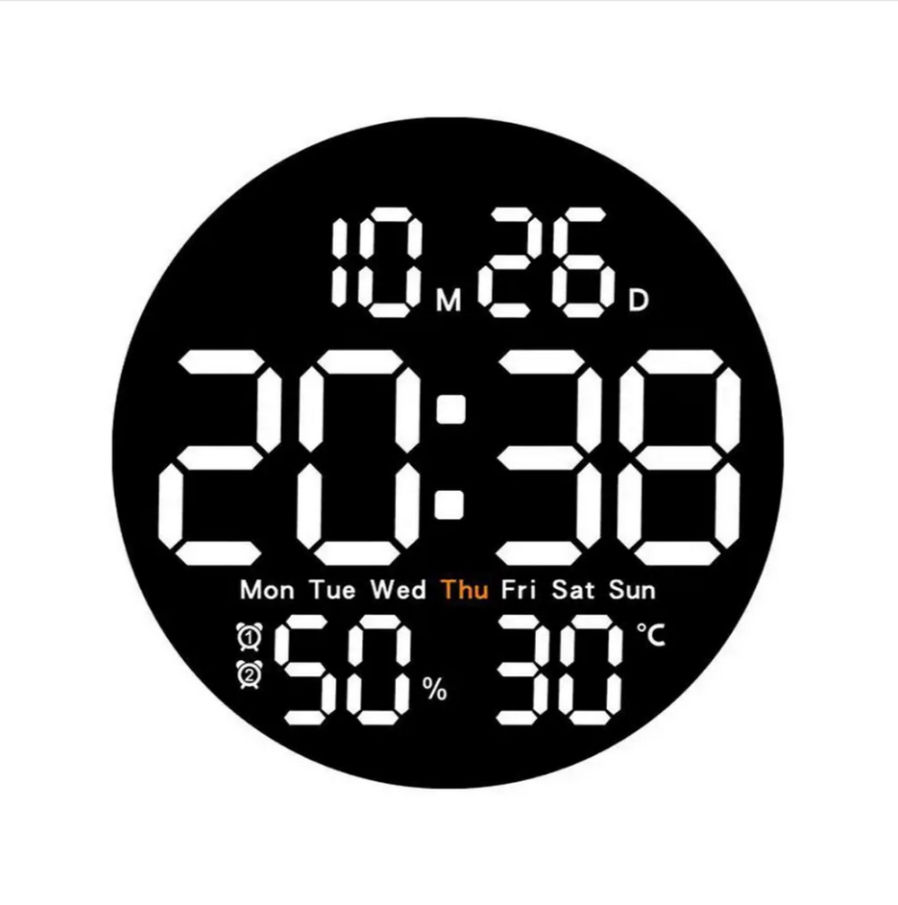 Часы настенные LED MIRROR DS-5501 White&White