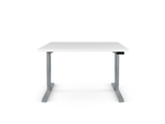 Регулируемый компьютерный стол Bazalt с регулировкой по высоте — столешница МДФ Белый