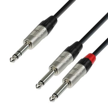 Adam Hall K4 YVPP 0600 - кабель аудио, REAN TRS (jack) stereo 6.3 mm - 2 х TRS (jack) mono 6.3 mm, 0