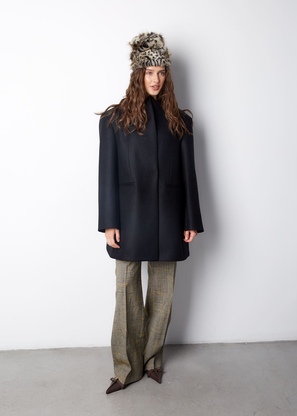 Брюки из шелка и вискозы Боттега Венета желтый/синий