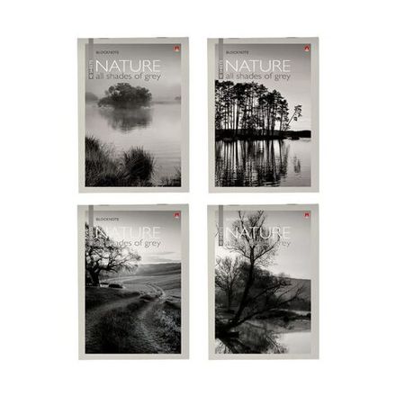 Блокнот А5, 40л, на скрепке, клетка, Альт Природа, в ассортименте, 1шт.